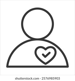 Sincerity Outline Icon Vector Illustration