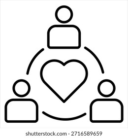 Sincerity Outline Icon Ilustración vectorial