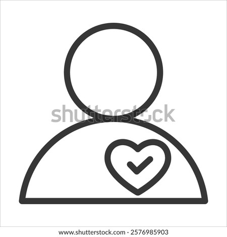 Sincerity Outline Icon Vector Illustration