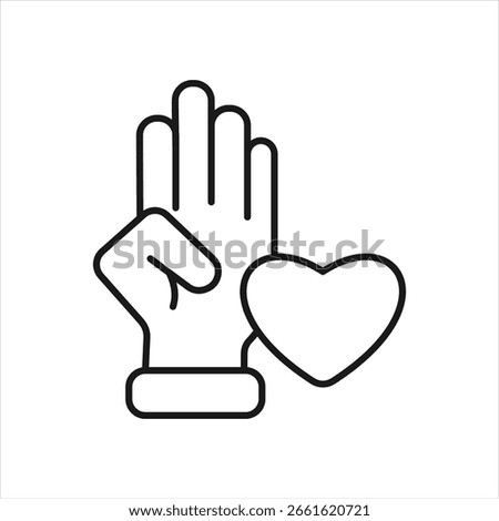 Sincerity Outline Icon Vector Illustration