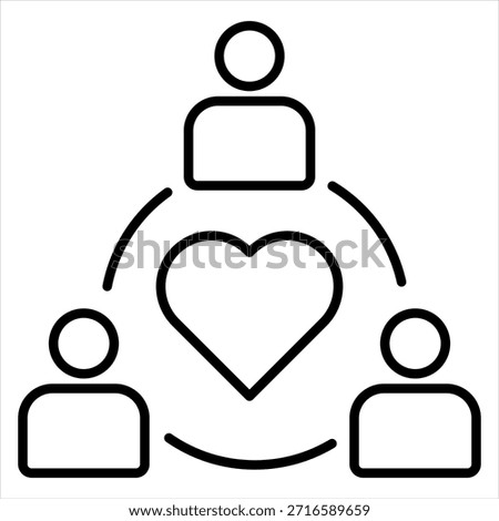 Sincerity Outline Icon Vector Illustration