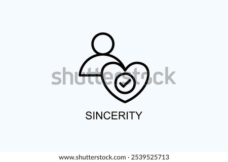 Sincerity Vector Or Logo Sign Symbol Illustration