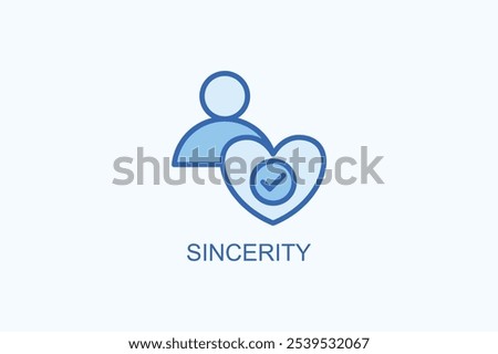 Sincerity vector or logo sign symbol illustration