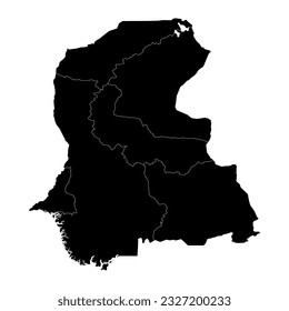 Sindh province map, province of Pakistan. Vector illustration.