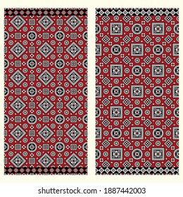 Sindhi Ajrak Design Vector Pattern