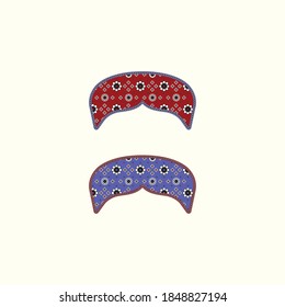 Diseño de vectores Topi Sindhi y diseño islámico de vectores de Cap