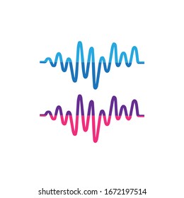 Sine Wave Icon Vector Logo