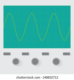 Sine wave oscilloscope with simple design