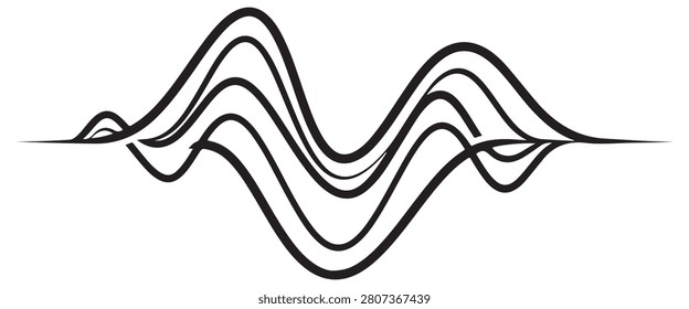 Sine Wave Pattern Vector – Abstract Data Visualization Background for Analytics and Technology Design