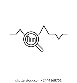 Sine Waves Analysis icon. vector flat simple illustration on white background..eps