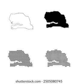 sinegal map icon illustration design
