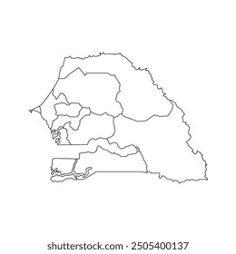 sinegal map icon illustration element design