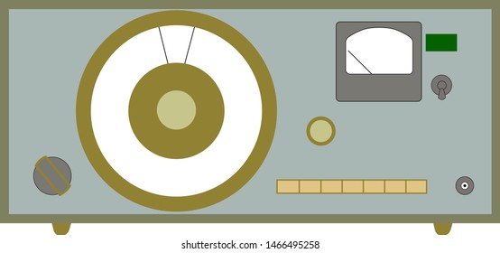 A sine-signal generator (year 1981) with a voltmeter and a big dial
