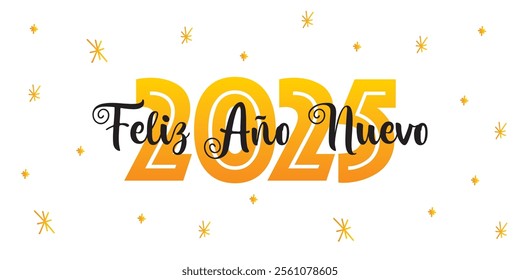 Sing happy new year 2025 in spanish, feliz año nuevo 2025 en español