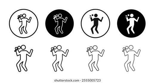 Sing icon logo sign set vector outline