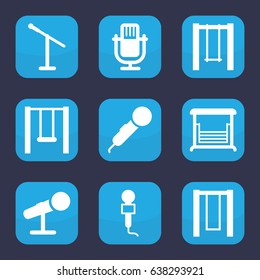 Sing icon. set of 9 filled sing icons such as swing
