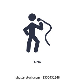 sing icon. Simple element illustration from outdoor activities concept. sing editable symbol design on white background. Can be use for web and mobile.