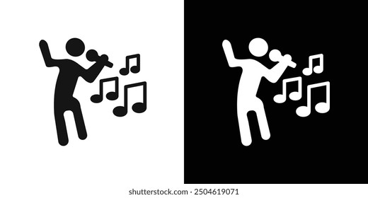Icono de canto Marca de símbolo en estilo relleno