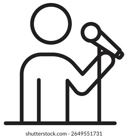 Sing icono Ilustración vectorial signo aislado