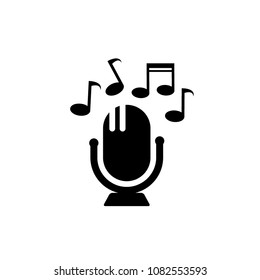 sing, music icon vector