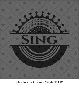 Sing retro style black emblem
