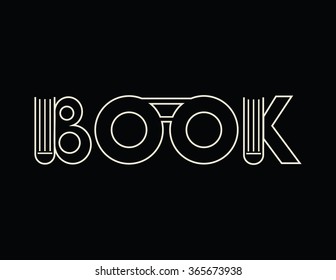 sing or symbol of the book. vector