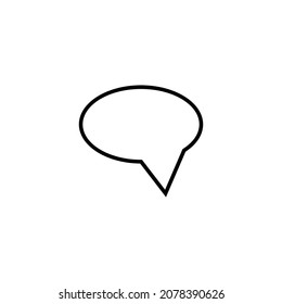 Concepto de canto y símbolos. Icono de una sola línea para páginas de Internet, aplicaciones, sitios, banners, volantes. Icono de línea de una simple burbuja de habla para conversaciones 
