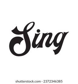 sing text on white background.