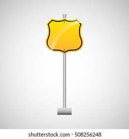 sing yellow blank traffic design vector illustration eps 10