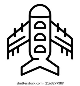 Singapore airplane icon outline vector. Asia travel. National day
