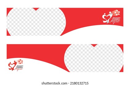 Singapore: August 9, 2022. Singapore National Day Logo. Majulah (Translate: Stronger Together). Vector Illustration For Banner, Flyer, And Poster.