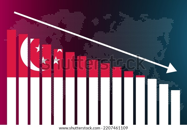 Singapore Bar Chart Graph Decreasing Values Stock Vector (Royalty Free