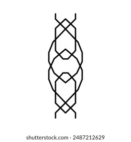 singapore chain line icon vector. singapore chain sign. isolated contour symbol black illustration