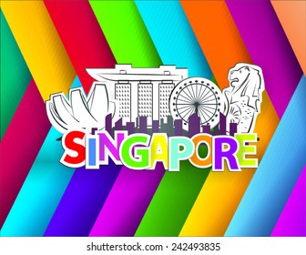 Singapore City Landmark Vector