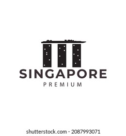 Singapore City Silhouette logo design skyline vector icon symbol illustration design