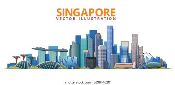 891 Marina Bay Skyline Vector Images, Stock Photos & Vectors | Shutterstock