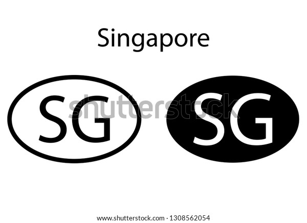 Singapore Country Code Icon Iso Code Stock Vector Royalty Free 1308562054