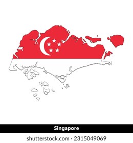 Singapur-Land - Flaggenplan