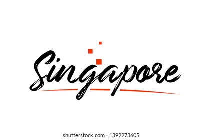 Singapore Country Typography Word Text Suitable Stock Vector (royalty 