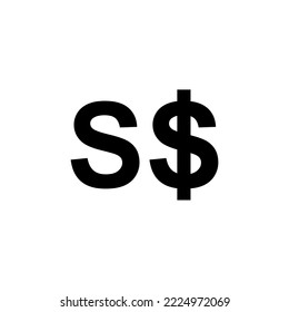 Singapore Currency Symbol, Singapore Dollar Icon, SGD Sign. Vector Illustration