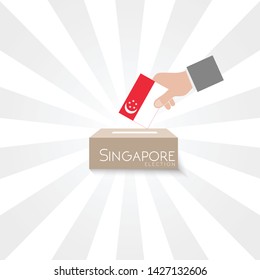 Singapore Elections Vote Box Vector