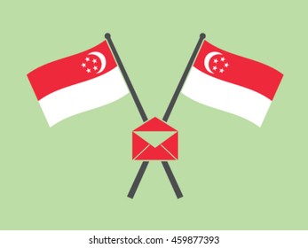 Singapore Emblem Formal Mail
