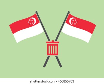 Singapore Emblem Trash