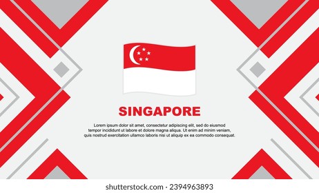 Singapore Flag Abstract Background Design Template. Singapore Independence Day Banner Wallpaper Vector Illustration. Singapore Illustration