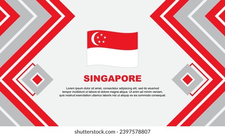 Singapore Flag Abstract Background Design Template. Singapore Independence Day Banner Wallpaper Vector Illustration. Singapore Design
