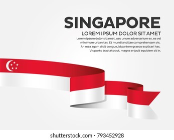 Singapore flag background