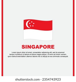 Singapore Flag Background Design Template. Singapore Independence Day Banner Social Media Post. Singapore Cartoon