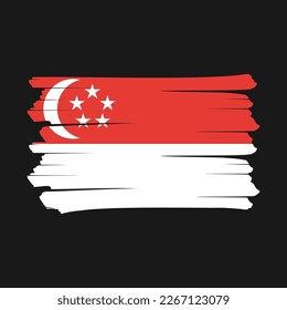 Singapur-Flagge - Vektorgrafik-Erstbezug