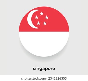 Singapore-Flaggenblase rund um das Formsymbol Vektorgrafik