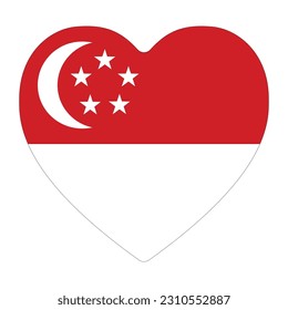 Bandera de Singapur en forma de diseño